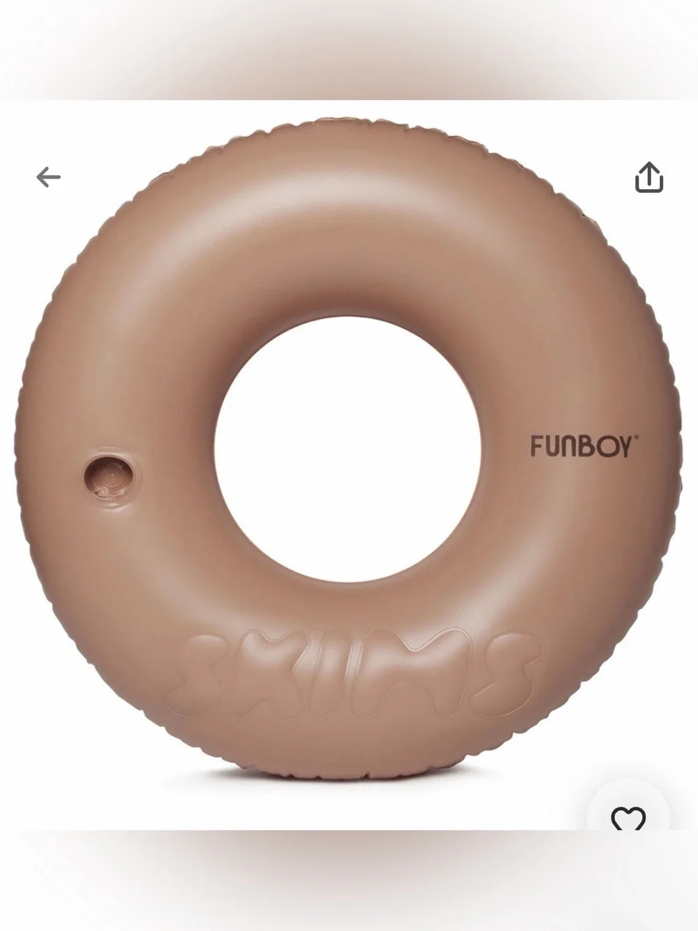 SKIMS Adult Embossed Tube Swim Float in Sienna
